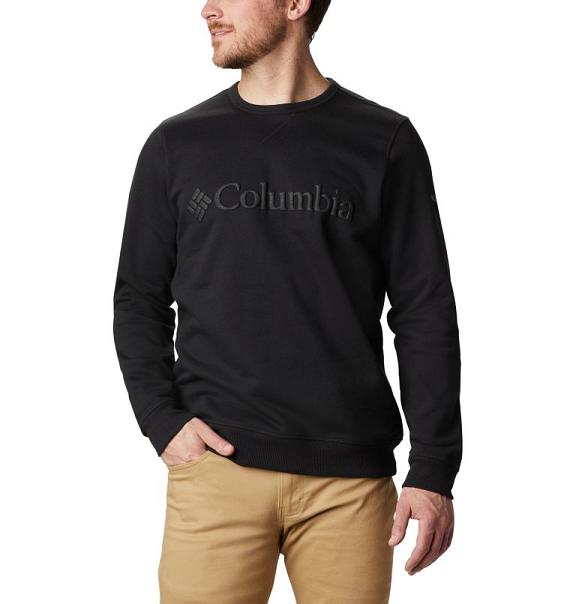 Columbia Logo Hoodies Black For Men's NZ37824 New Zealand